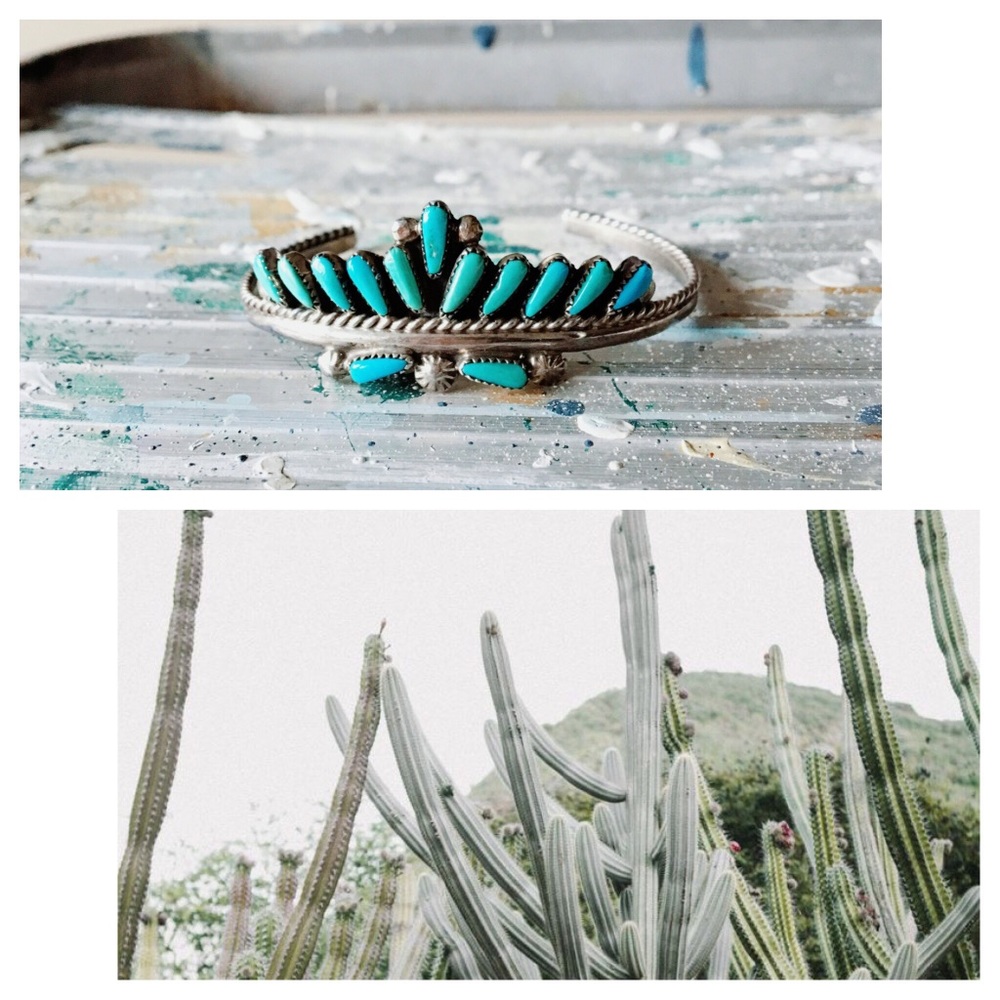 Vintage Zuni Bracelet Native American Turquoise